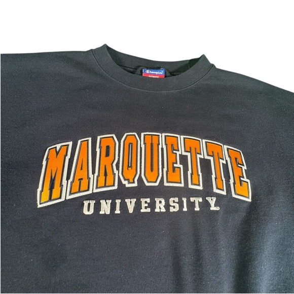 Champion Marquette University Sweatshirt XL Blue Crewneck College Logo Pullover - Picture 3 of 8